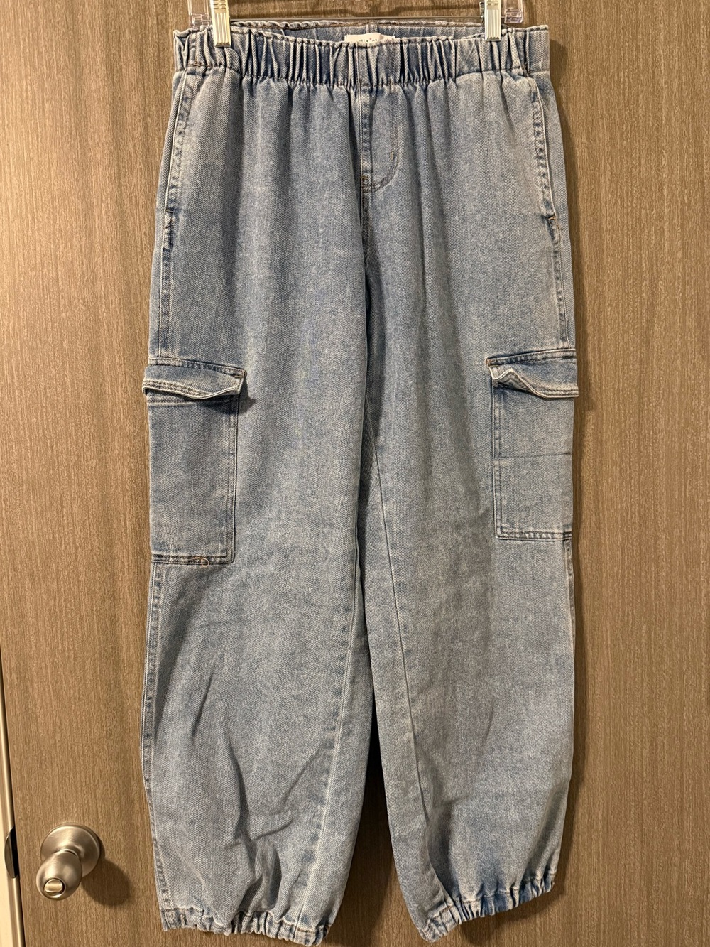 Vanilla Star Light Blue Cargo Ankle Jeans